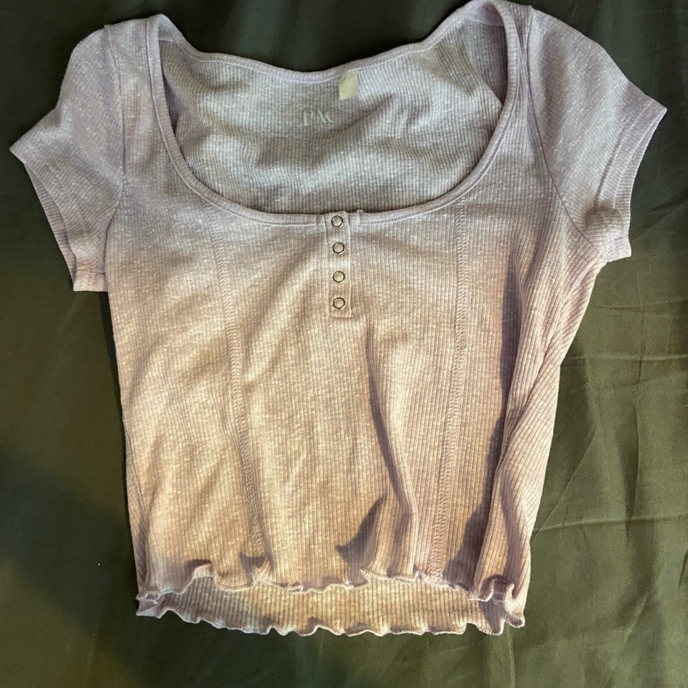 Pacsun light lilac purple lavender crop top